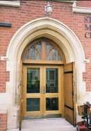 Front entrance to church